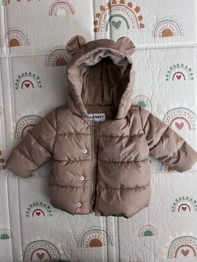 Old Navy Toddler Fleece-Lined Puffer Teddy Bear Jacket